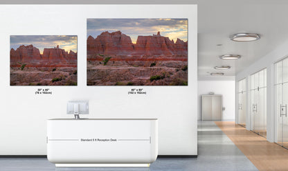Badlands National Park Natural Citadel, Photography Print, Red Rock Formation, South Dakota Landscape Décor