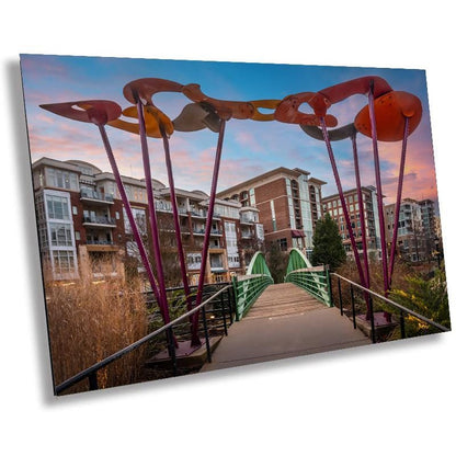 Greenville’s Liberty Pedestrian Bridge: Falls Park Greenville South Carolina Print Wall Art Photography Aluminum/Acrylic/Metal/Canvas