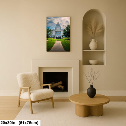 Domed Arkansas State Capitol Grounds Little Rock Arkansas Photography Wall Art Print