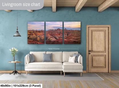 Badlands National Park Majestic Rock Formations, Photography Print, South Dakota Landscape, Sunset Décor