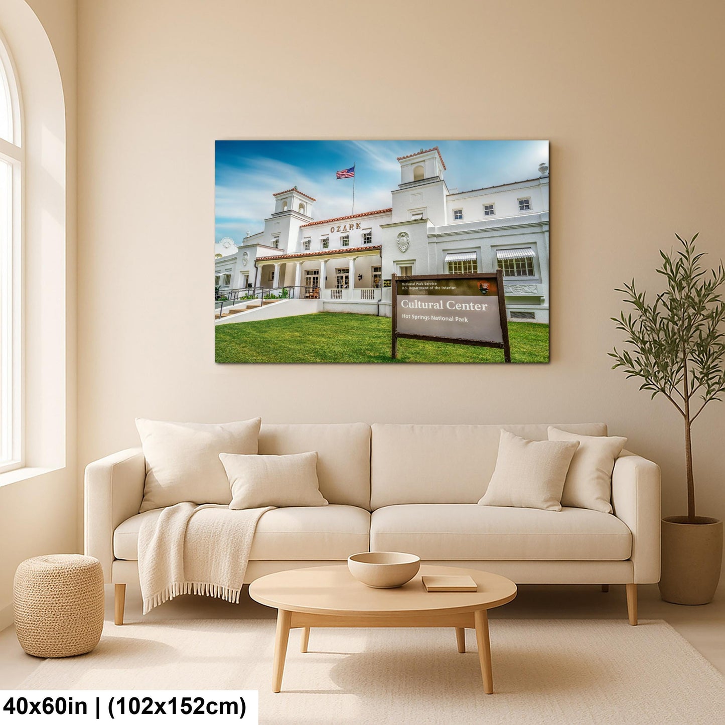 Ozark Bathhouse Cultural Center Hot Springs National Park Arkansas Historic Wall Art Print