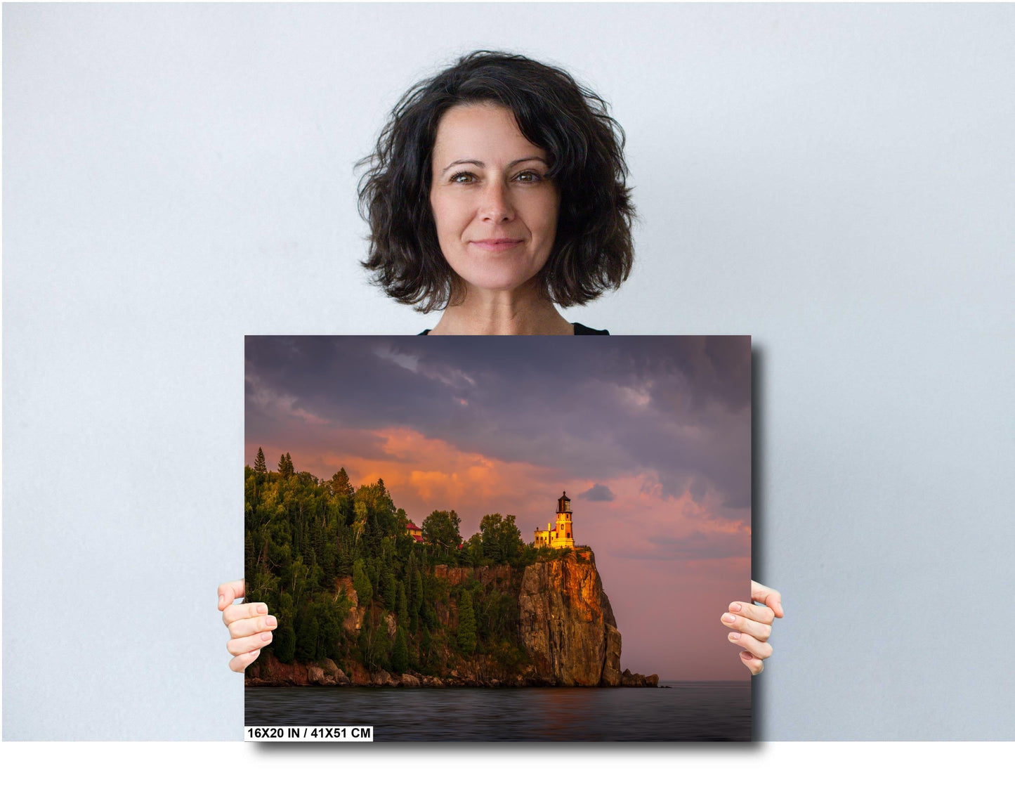 Split Rock Lighthouse at Sunset, Minnesota North Shore Print Wall Art Photography Aluminum/Acrylic/Metal/Canvas