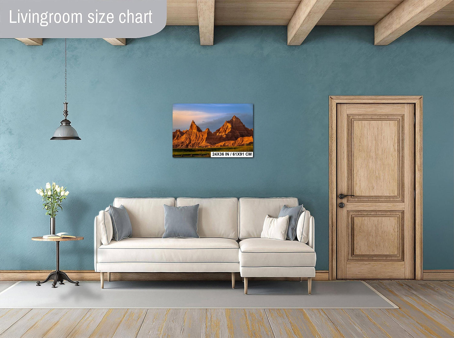 Badlands National Park Spire Peaks Golden Hour South Dakota Photography Print, Wall Art Desert Landscape Decor