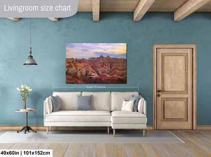 Badlands National Park Majestic Rock Formations, Photography Print, South Dakota Landscape, Sunset Décor