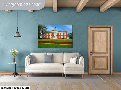Silsby Hall, Talladega College Alabama, Photography Print, Historic Red Brick Academic Architecture, Classical Columns Campus Wall Art Décor