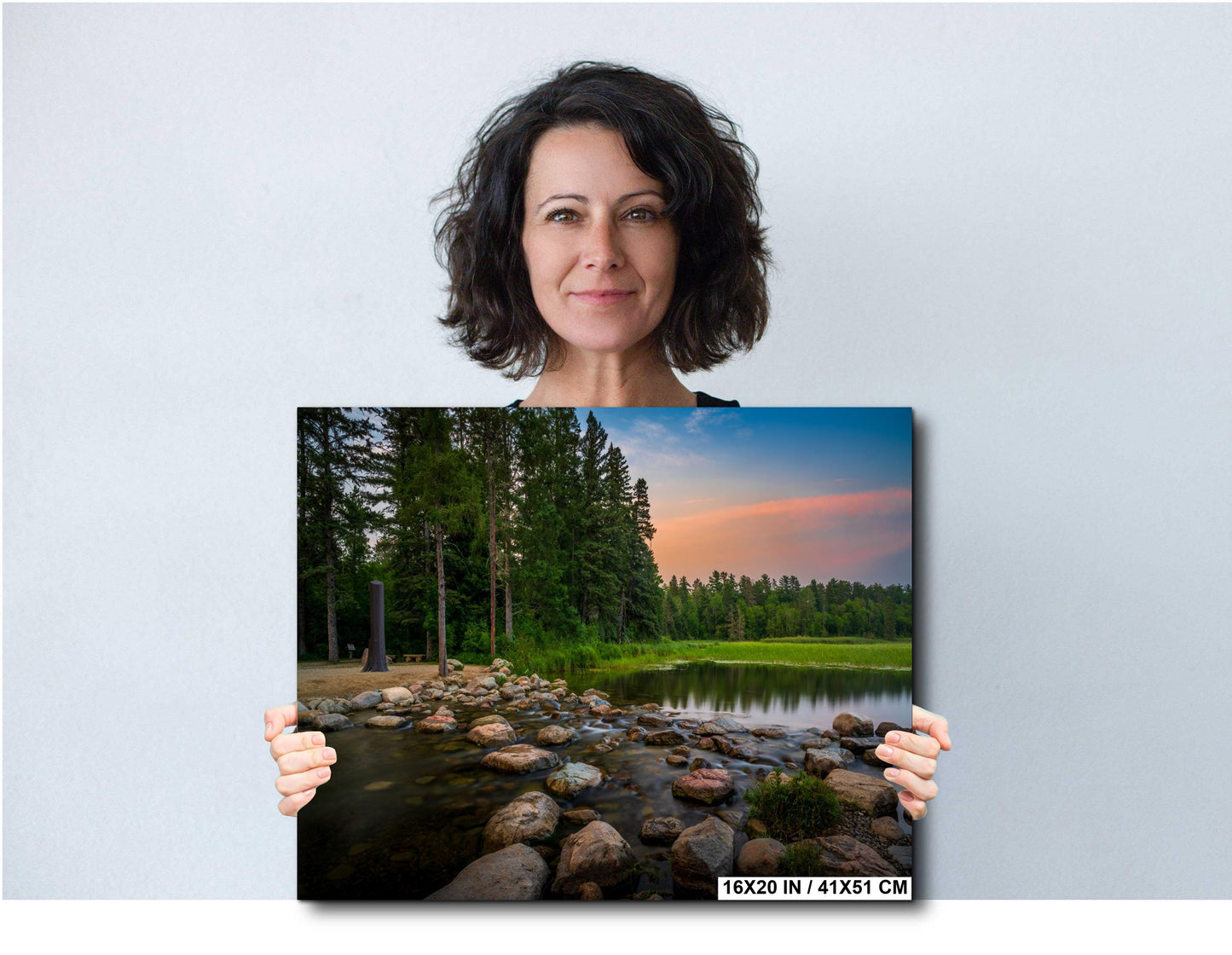 Itasca State Park Minnesota Headwaters of the Mississippi River Photo Print, Sunset Lake Forest Nature Wall Art Metal Canvas Photography