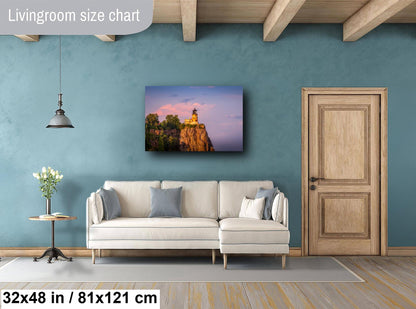 Golden Hour at Split Rock Lighthouse Minnesota North Shore Lake Superior Print Wall Art Midwestern Photography Aluminum/Acrylic/Metal/Canvas