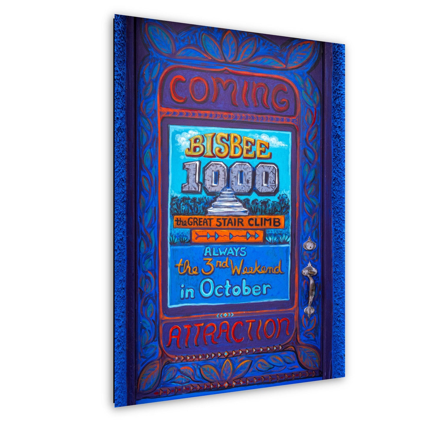 Bisbee Arizona 1000 Mural Door Photography Print, Great Stair Climb Wall Art