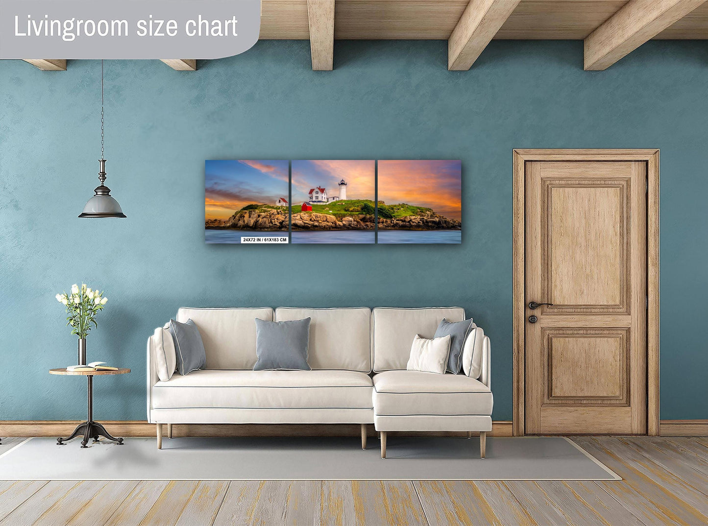 Beacon of Beauty: Nubble Lighthouse Wall Art Print Cape Neddick Light Canvas/Metal/Aluminum/Acrylic Nautical Photography Home Decor