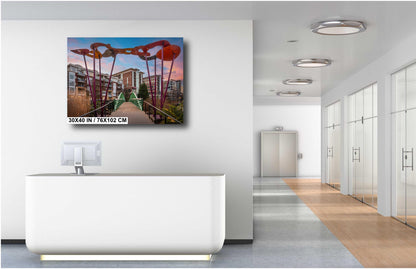 Greenville’s Liberty Pedestrian Bridge: Falls Park Greenville South Carolina Print Wall Art Photography Aluminum/Acrylic/Metal/Canvas