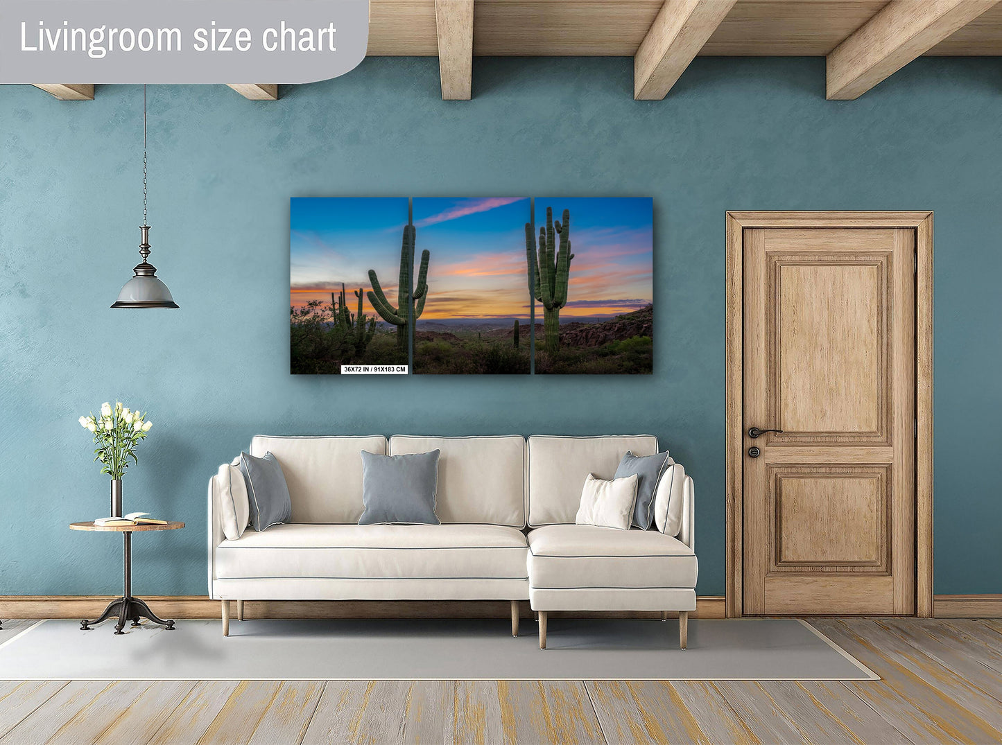 Gold Canyon Wonder: Saguaro Cactus Arizona Wall Art Metal Canvas Print  Desert Landscape Photography