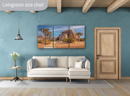 Joshua Tree Rock Art - California Desert Landscape Canvas Print | Premium Wall Decor