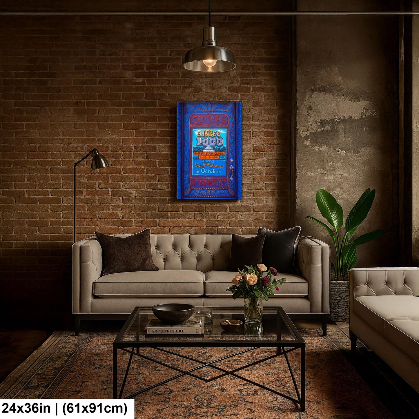 Bisbee Arizona 1000 Mural Door Photography Print, Great Stair Climb Wall Art