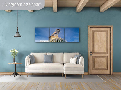 Cactus Wren on Saguaro Tucson Arizona Wildlife Nature Wall Art Photography Print, Sonoran Desert Bird Canvas Photo Blue Sky  Metal Decor