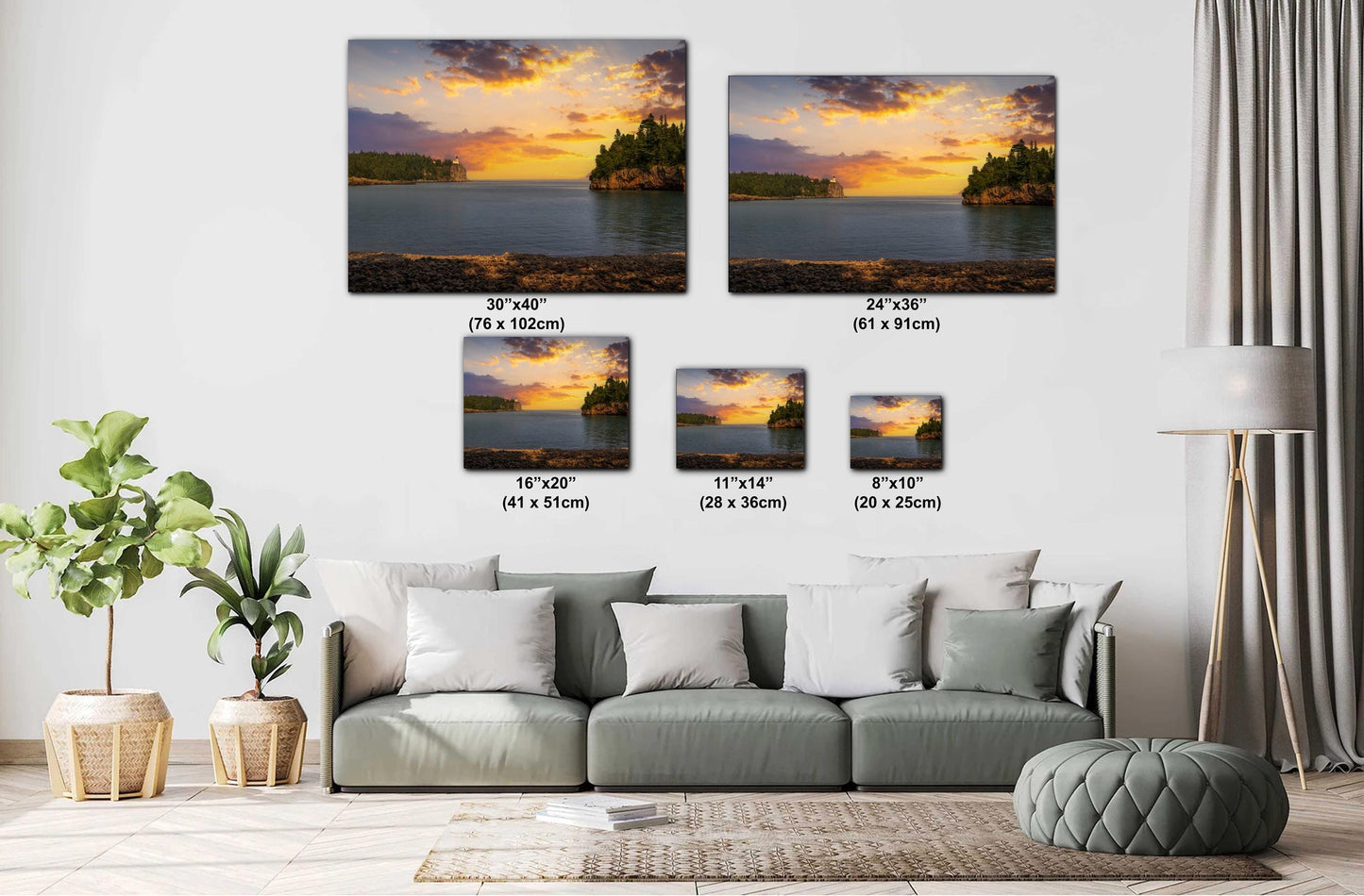 Split Rock Lighthouse Sunset Art: Lake Superior Photography, Minnesota Landscape