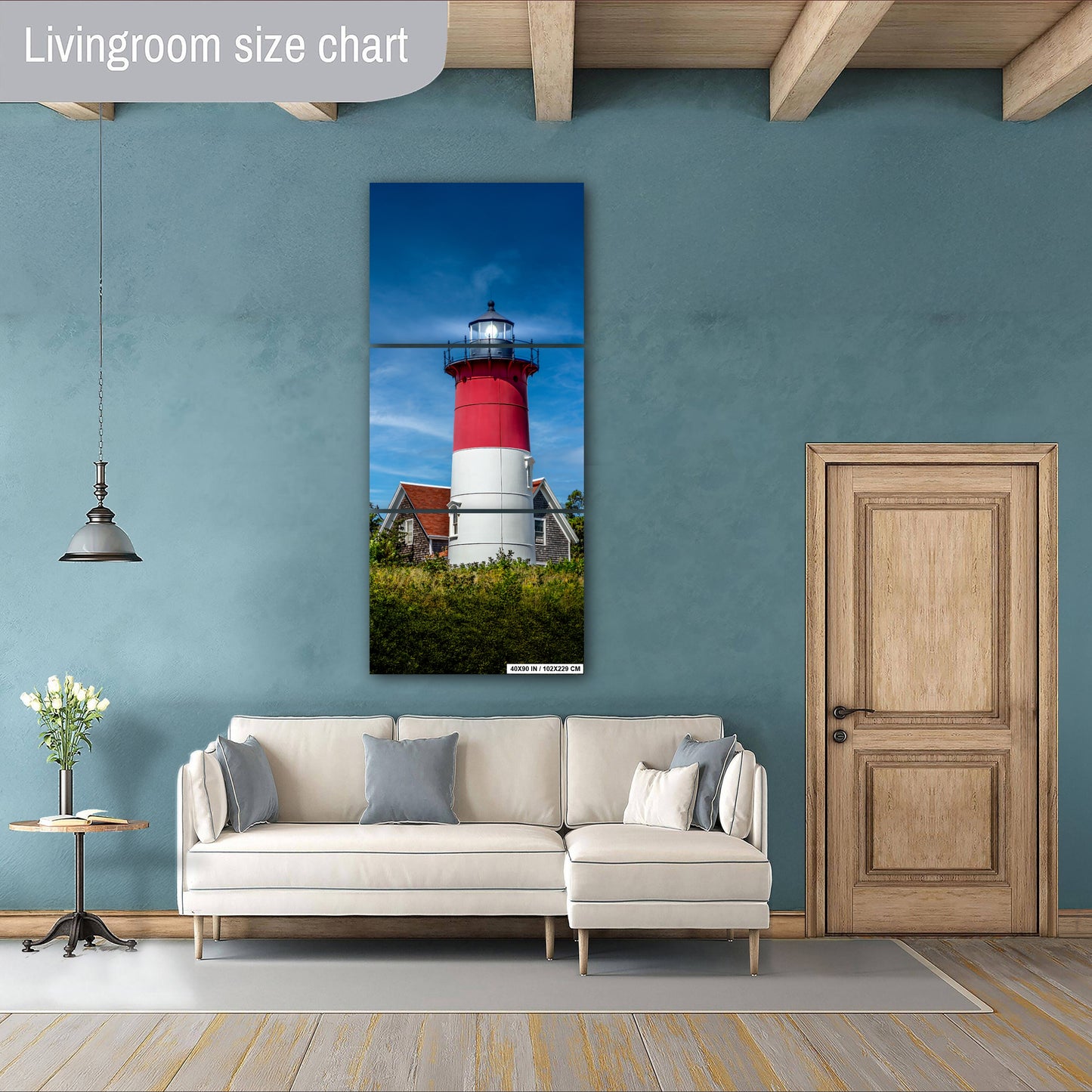 Nauset Lighthouse Print - Cape Cod Lighthouse Nautical Wall Art | Ready to Hang Canvas