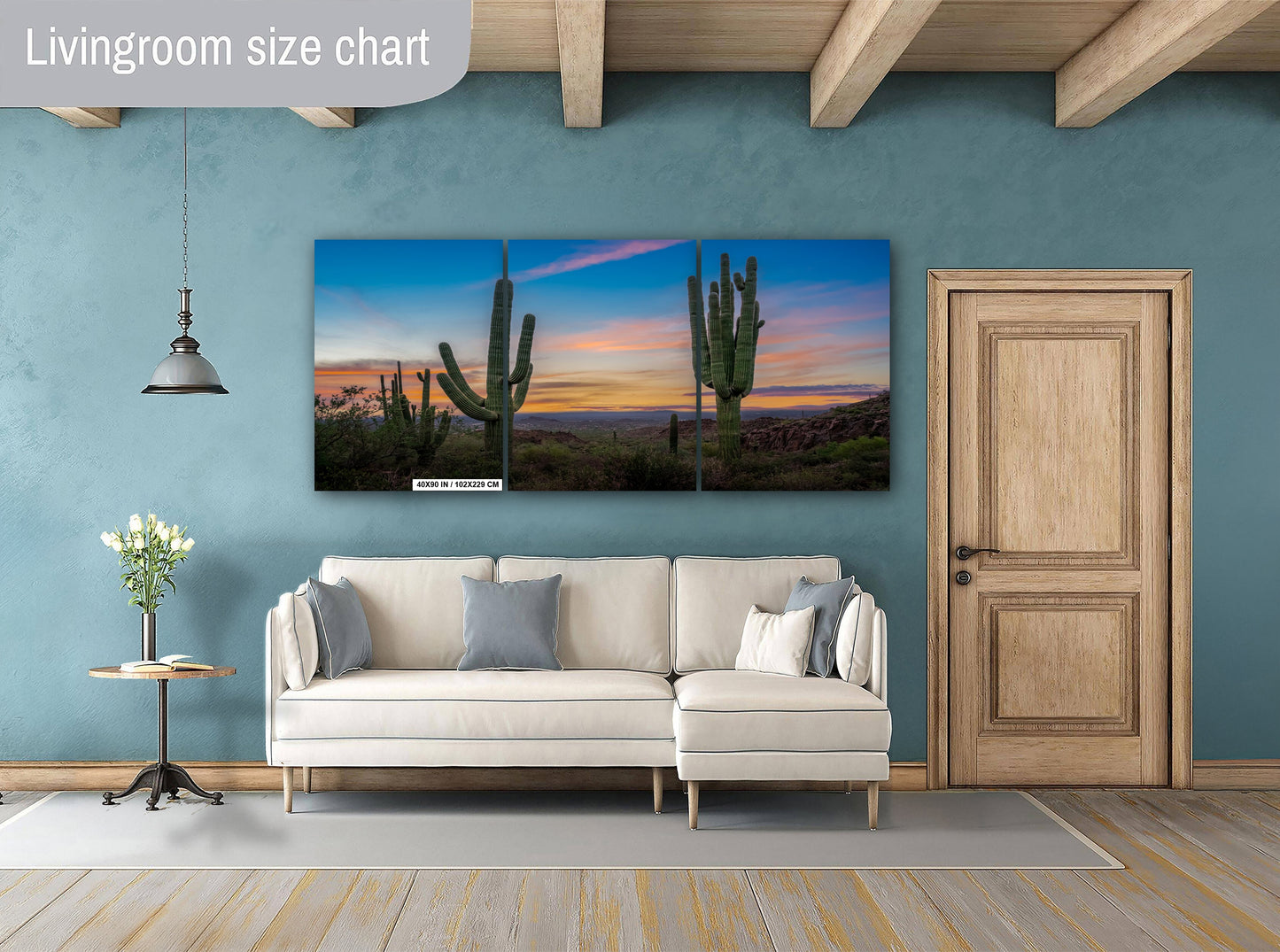 Gold Canyon Wonder: Saguaro Cactus Arizona Wall Art Metal Canvas Print  Desert Landscape Photography