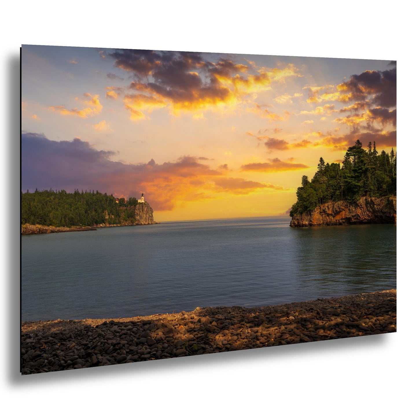 Split Rock Lighthouse Sunset Art: Lake Superior Photography, Minnesota Landscape