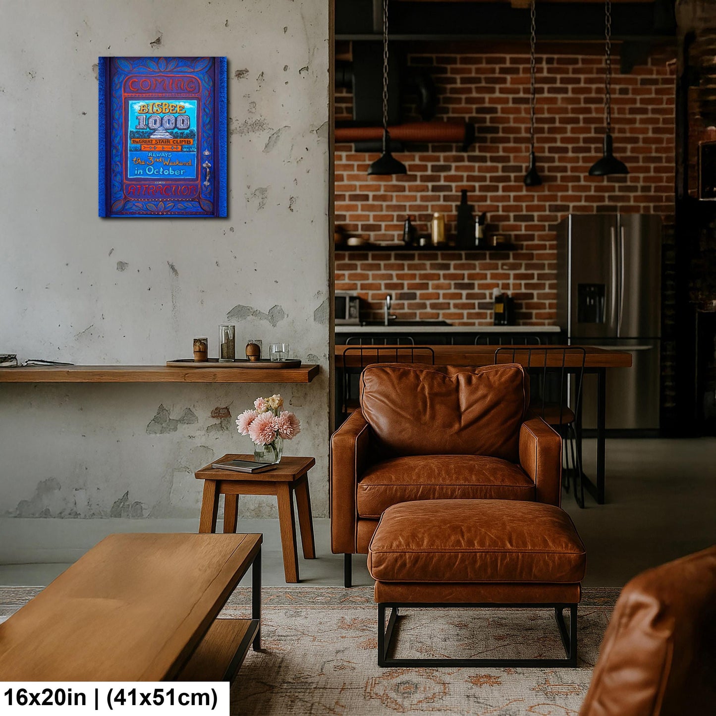 Bisbee Arizona 1000 Mural Door Photography Print, Great Stair Climb Wall Art