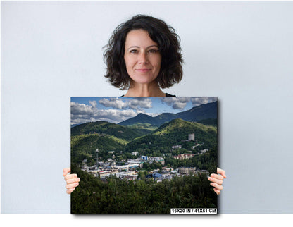 Gatlinburg TN Scenic Mountain Overlook Photography Print Canvas Metal Aluminum Wall Art Landscape Home Office Decor