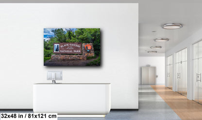 Black Canyon of the Gunnison National Park Welcome Sign, Colorado Print Wall Art Southwestern Photography Aluminum/Acrylic/Metal/Canvas