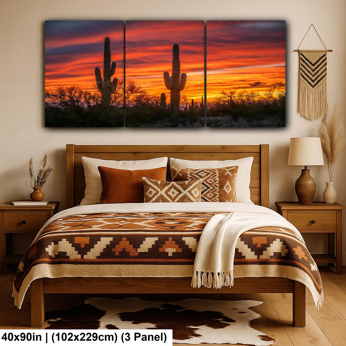 Arizona Sunset Saguaro Cactus Photography Print: Gold Canyon Landscape