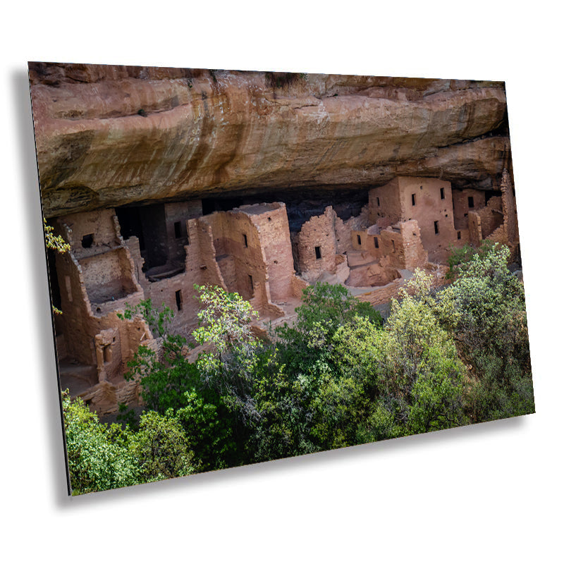 Ancient Architecture: Spruce Tree House Mesa Verde National Park Colorado Wall Art Metal Aluminum Print