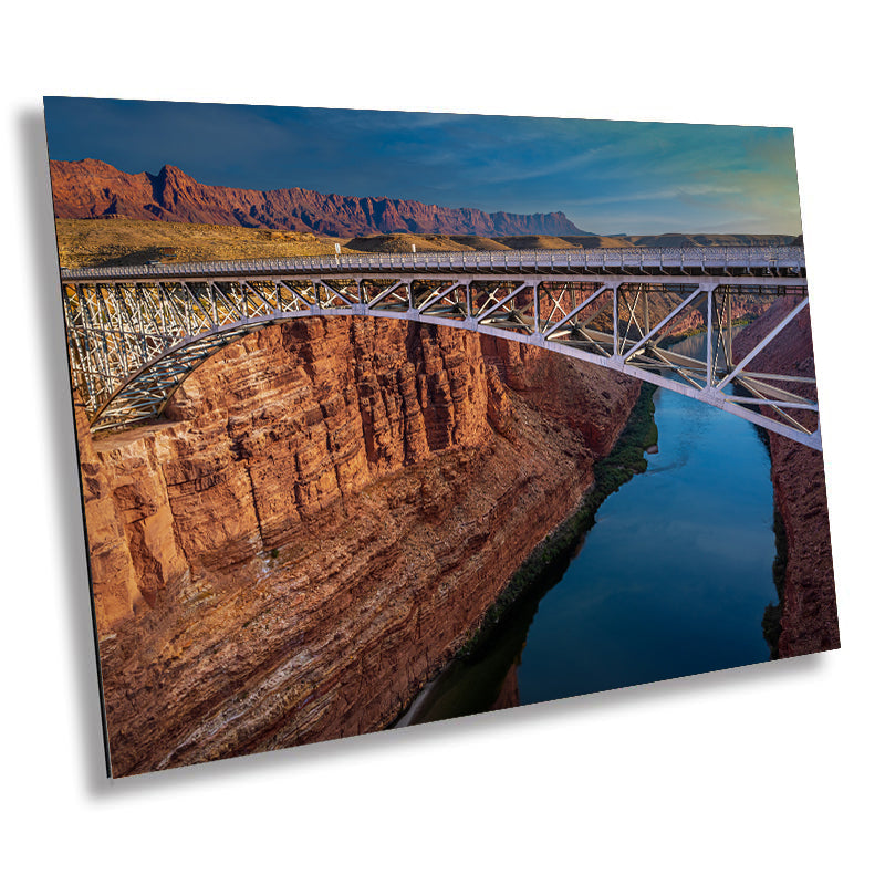 Canyon Connections: Historic Navajo Bridge Canvas Print Arizona Connecting Arch Bridge Colorado River Wall Art