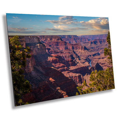 Canyon's Blaze: Grand Canyon National Park Metal Canvas Print Arizona Landscape Photography Wall Art