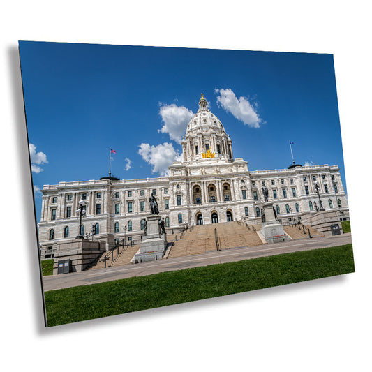 Capitol Grandeur: Minnesota State Capitol Wall Art Metal Canvas Print History Museum St. Paul Landscape Photography