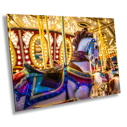 Carousel Whirls Delights: Arizona State Fair Wall Art Amusement Rides Photography Metal Acrylic Print