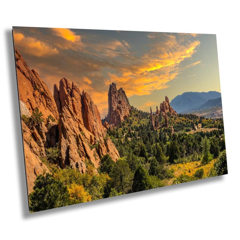 Divine Encounters: Garden of the Gods Wall Art Colorado Springs Landscape Photography Canvas Metal Print