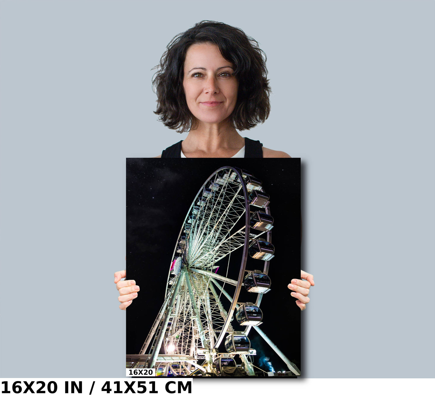 Elevated Excitement: Ferris Wheel Thrills in Arizona State Fair Wall Art Photography Aluminum Metal Print