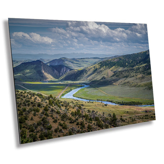 Flowing Tranquility: Jefferson River Lewis & Clark Caverns State Park Bozeman Montana Metal Canvas Print Montana Landscape Photography