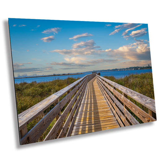 Gulf Shores Beachwalk: Gulf State Park, Alabama Wall Art Photography Gulf Shores Metal Aluminum Print