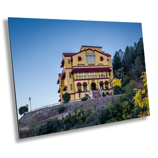 Haunted History: Jerome Grand Hotel Landscape Wall Art Arizona Ghost Town Metal Acrylic Print Photography