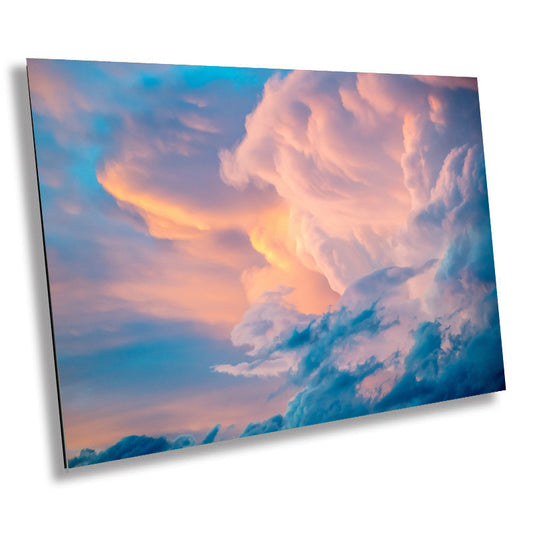 Heavenly Hues: White Sulphur Springs Montana Big Sky Photography Wall Art Metal Canvas Print Cloud Landscape