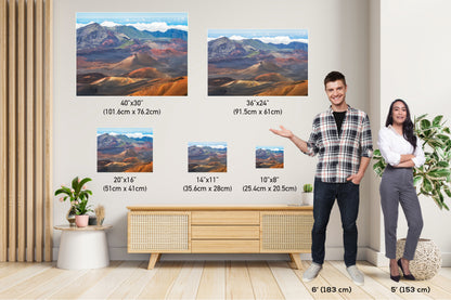 Nature's Playground: Haleakala National Park Volcano Maui Photography Metal Canvas Print Home Wall Art