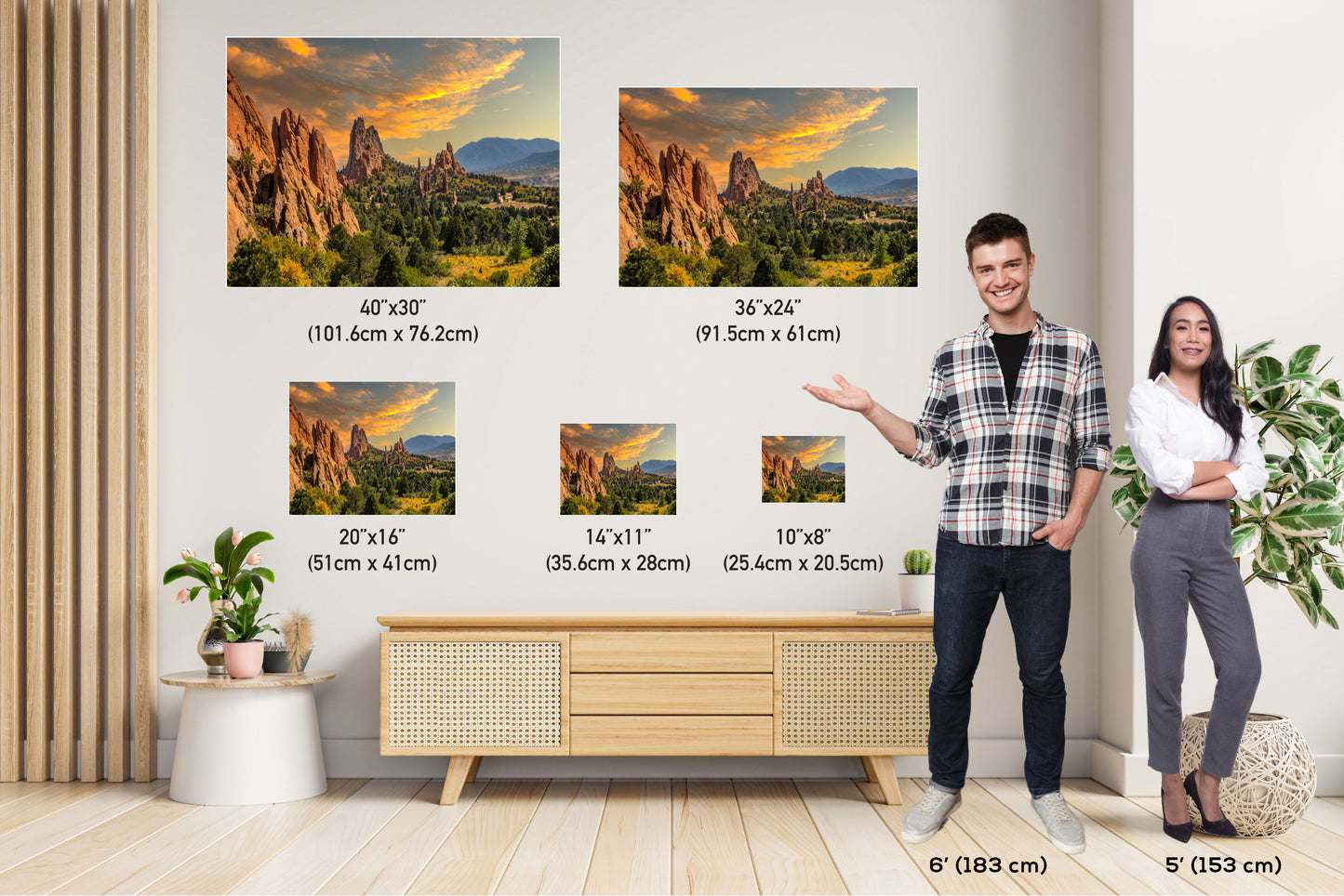 Divine Encounters: Garden of the Gods Wall Art Colorado Springs Landscape Photography Canvas Metal Print