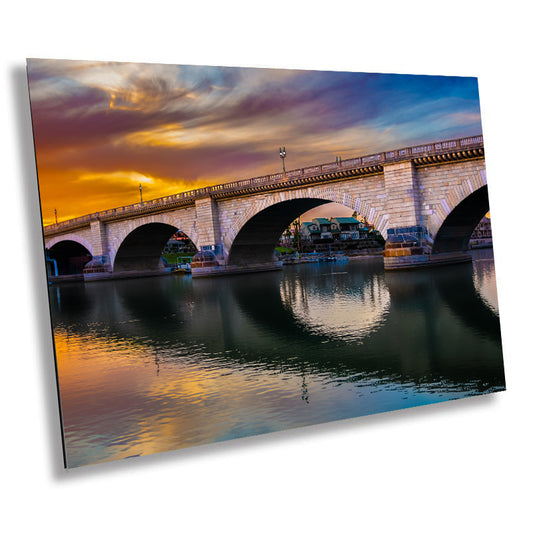 Lakefront Legacy: London Bridge Photography Lake Havasu City Arizona Canvas Print Home Decor