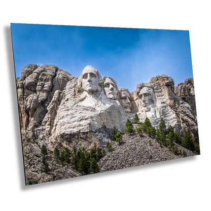 Monumental Masterpiece: Mount Rushmore National Memorial Wall Art American History Metal Acrylic Print South Dakota Landscape