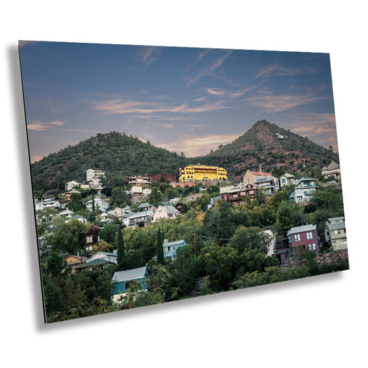 Mountain Top Town: Jerome, Arizona Photography Wickedest Town Landscape Metal Canvas Print Wall Art