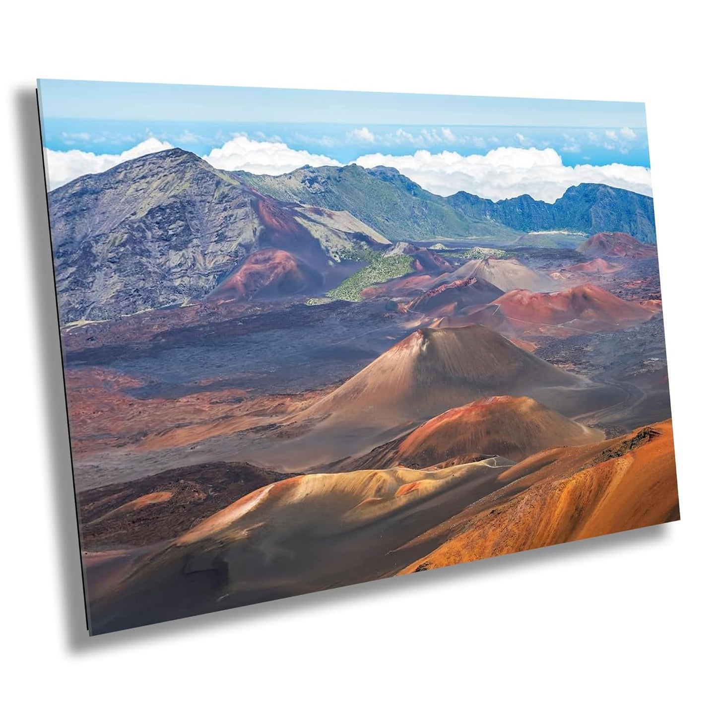 Nature's Playground: Haleakala National Park Volcano Maui Photography Metal Canvas Print Home Wall Art