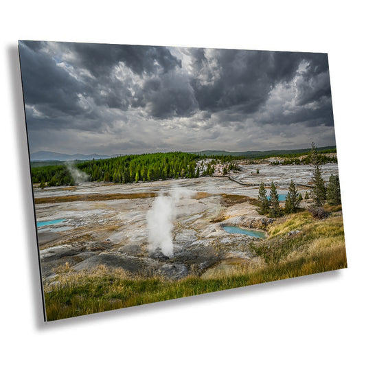 Norris Geyser Basin: Yellowstone National Park Wall Art Metal Aluminum Print Spring in Wyoming Landscape Photography