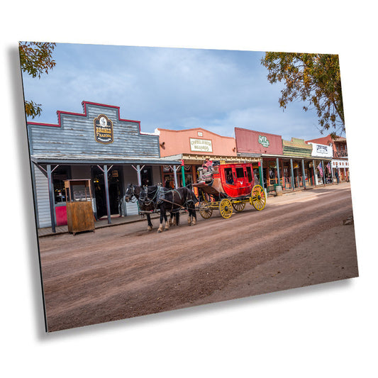 Old West Nostalgia: Tombstone Historic District Aluminum Metal Print Arizona Wild West Photography Wall Art Home Decor