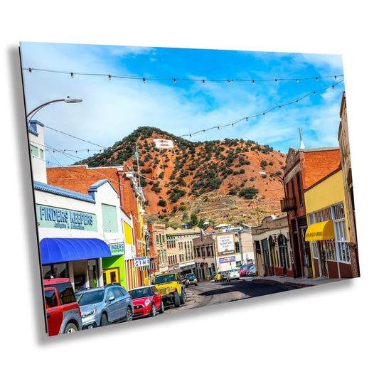 Rustic Beauty and Artistic Flair: Bisbee Photography Southwestern Arizona Historic Metal Canvas Print Wall Art