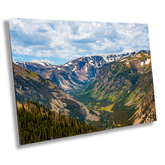 Scenic Thrills: Beartooth Highway Montana Mountain Photography Nature Metal Canvas Art Print