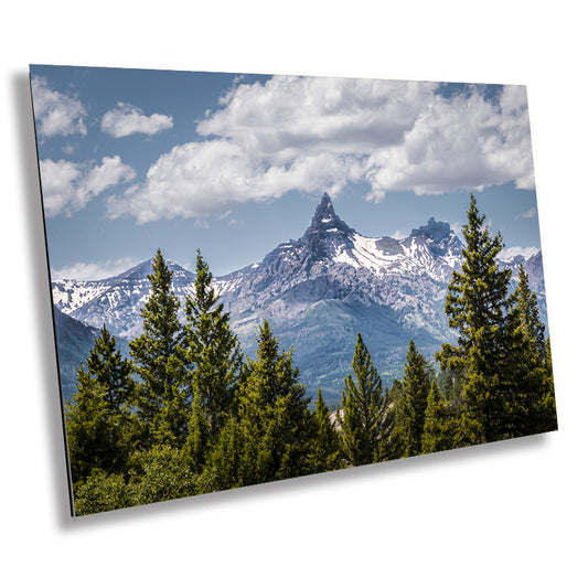 Skyward Ascent: Pilot Peak in Wyoming Beartooth Highway Views Wall Art Metal Acrylic Print Mountain Peak Landscape East of Yellowstone