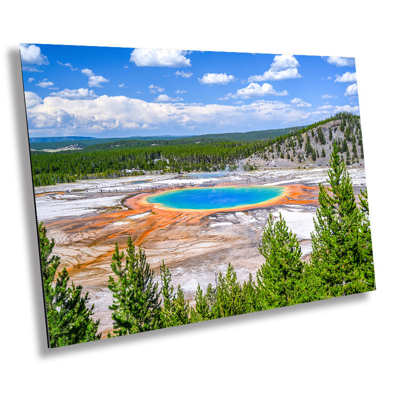 Steamy Kaleidoscope: Grand Prismatic Spring Yellowstone National Park Nature Landscape Photography Colorful Art Print