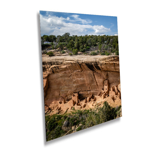 Stones of History: Square Tower House Metal Acrylic Print Mesa Verde National Park Colorado Portrait Wall Art